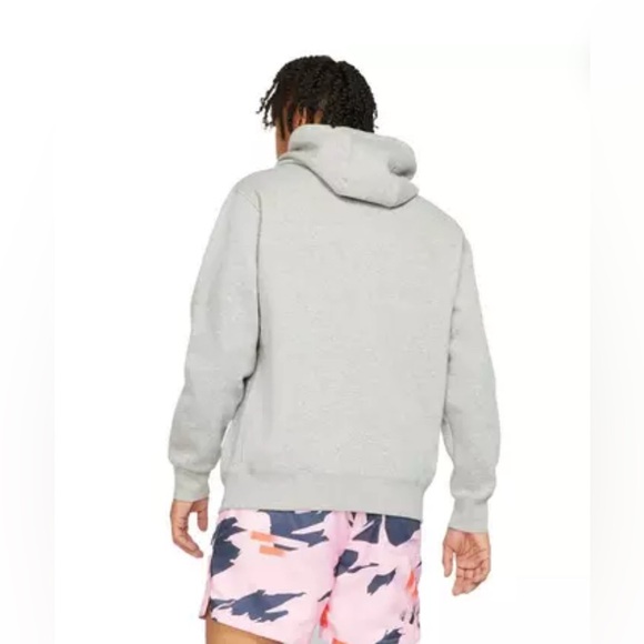 NEW Nike Mens Small Sportswear Club Fleece Pullover Hoodie - Gray (BV2654-063) - Picture 2 of 6